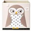 Image de Boîte de rangement cube 3 Sprouts Chouette Marron 33x33x33 cm 107-002-013
