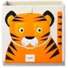Image de Boîte de rangement cube 3 Sprouts Tigre Orange 33x33x33 cm 107-002-018