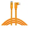 Image de Câble usb-c vers usb-c coudé 90° tetherpro cuc15rt - orange 4.60m