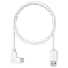 Image de Câble de charge USB-A de 6 pied 2,0 à angle droit de 90 degrés USB-C Blanc - Câble USB - USB (M) droit pour 24 pin USB-C (M) à angle droit - 1.83 m -