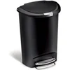 Image de Poubelle demi lune 50L code P noire - - Noir - Plastique