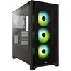 Image de CORSAIR ICUE 4000X RGB Moyen Tour ATX PC Boîtier En Verre Trempé - 3x SP120 RGB ELITE Ventilateurs - ICUE Lighting Node CORE Contrôler - Flux D'air Élevé - Noir en occasion ou reconditionné