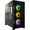 Image de iCUE 4000X RGB - Tour - ATX - panneau latéral fenêtré (verre trempé) - pas d'alimentation (ATX) - noir - USB/Audio