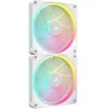 Image de Modèle du produit : Lot de 2 Ventilateurs de boitier iCue Link LX RGB - 14cm (Blanc)