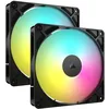 Image de CORSAIR RS140 ARGB 140mm Ventilateurs PWM   Connexion Daisy-Chain   Faible Bruit   Roulement à Dôme Magnétique   Paquet Double   Noir en occasion ou reconditionné