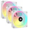 Image de CORSAIR QX RGB Series, iCUE LINK QX120 RGB WHITE, 120mm Magnetic Dome RGB Fan, Triple Fan Kit