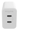 Image de mophie speedport 45 - Adaptateur secteur - 45 watt - PD, Fast Charge - 2 connecteurs de sortie (USB-C) - blanc - Europe