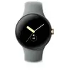 Image de Pixel Watch LTE Boîtier en Acier Inoxydable Doré avec Bracelet sport Vert Sauge
