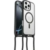 Image de Otterbox Coque React Series Necklace MagSafe pour iPhone 16 Pro Max, Coque de Protection Ultra Fine avec Collier réglable et Amovible, testé Selon Les Normes Militaires, Transparent/Noir en occasion ou reconditionné