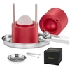 Image de Presse à Glaçons Moule à Glaçon Rond 6,1cm Avec Pince pour Boissons Soirées Rouge