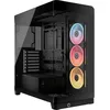 Image de CORSAIR Frame 4500X LX-R RGB Link Boîtier PC Moyen-Tour en Verre Panoramique   Système de Fixation du Ventilateur InfiniRail, Peut Accueillir Deux Radiateurs de 360 mm, 3X LX120-R RGB Link   Noir en occasion ou reconditionné