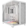 Image de iCUE LINK AIR 5400 LX-R RGB - Mid tower - ATX étendu - panneau latéral fenêtré (verre trempé) - pas d'alimentation (ATX) - blanc - USB/Audio