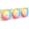 Image de CORSAIR RS120-R ARGB 120mm PWM +5 ARGB Inversée Ventilateurs   Inversé Rotor, Huit RGB LEDs, Haute Pression Statique, Connecteurs en Série, Roulement à Dôme Magnétique   Pack Triple   Blanc en occasion ou reconditionné