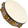Image de Meinl TAH2V-WB Tambourin Grelots en laiton martelé 2 rangées Bois et peau de chèvre Marron 25 cm en occasion ou reconditionné
