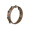 Image de Tambourin BR. Noyer 2 Rangees Cymbales Nickel Tambourin - tamborim