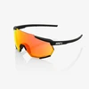 Image de Lunettes 100% Racetrap Soft Tact Noir - Lentille Miroir Multicouche Hyper Rouge