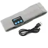 Image de Ecouteurs Sans Fil Bluetooth Mains Libres Bandeau Tricoté Pour Courir Dormir - Gris