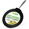 Image de NutriChef Poêle à Crêpes 30 cm Antiadhésive   Poêle Pancakes et  ufs en Aluminium Anodisé, Bords Bas, Poignée Rivetée Ergonomique, Ustensile de Cuisine pour Cuisinière en occasion ou reconditionné