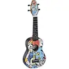 Image de Ortega Guitars Ukulélé Soprano coloré - Keiki K2 - Kit de démarrage incluant Accordeur, Courroie, 5 Médiators Medium et Sac à cordon - samurai (K2-SR) en occasion ou reconditionné