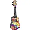 Image de Ortega Guitars Ukulélé Soprano coloré - Keiki K2 - Kit de démarrage incluant Accordeur, Courroie, 5 Médiators Medium et Sac à cordon - peace '68 (K2-68) en occasion ou reconditionné