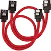 Image de CORSAIR Premium Câble SATA gainé - SATA 6Gbps 30 cm - Rouge en occasion ou reconditionné