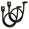 Image de câble gainé premium sata 6gbps noir - 30cm 90° - (cc-8900278)