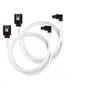 Image de Câble gainé Premium SATA 6Gbps Blanc 60cm 90° - (CC-8900283)
