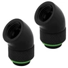 Image de Hydro X Series 45° Rotary Adapter - Raccord pour système de refroidissement par liquide - noir (pack de 2)