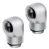 Image de Hydro X Series 90° Rotary Adapter - Raccord pour système de refroidissement par liquide - chrome (pack de 2)