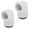 Image de Hydro X Series 90° Rotary Adapter - Raccord pour système de refroidissement par liquide - blanc (pack de 2)