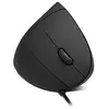 Image de Souris Optique Verticale Ergonomique, Filaire, Câble USB de 1m46, 1000 DPI, 5 Boutons - Noir