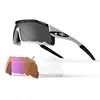 Image de Tifosi Davos Lunettes de soleil unisexes à verres interchangeables Blanc/noir Taille unique en occasion ou reconditionné