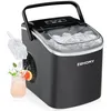 Image de EUHOMY Machine à Glaçons, Petite Machine a Glacons, 9 Glaçons En 6 Minutes, Auto-Nettoyante Machine Glacon, Avec Poignée de Transport Et Panier à Glace, 12 Kg/Jour Machine a Glacon, Ice Maker Noir en occasion ou reconditionné