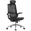 Image de M59AS Fauteuil de Bureau Ergonomique, avec Accoudoirs 3D Relevables, Double Dossier, Maille, Soutien Lombaire Dynamique, Noir