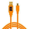 Image de Câble usb vers mini usb b 2.0 5 pins tetherpro cu5451 - orange 4.60m