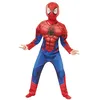 Image de RUBIE'S SPIDER-MAN - Marvel officiel - Déguisement pour enfant de luxe Spider-Man. Taille 5-6 ans. Costume avec combinaison aux muscles rembourrés et cagoule attache velcro en occasion ou reconditionné
