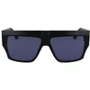 Image de KARL LAGERFELD Unisex Adult Sunglasses KLJ6148S - Matte Black with Solid Grey/Silver Mirror Lens en occasion ou reconditionné