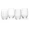 Image de Mikasa Menaje Ensemble De 4 Verres à Vin Sans Pied En Cristal Gravé One Size