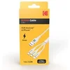 Image de KODAK Câble USB-A vers 3 Cables Chargeur iPhone/iPad Lightning, USB-C, USB-B 1m - Charge, Transfert de Donnees Haute Vitesse, Design Resistant -