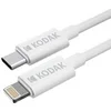 Image de KODAK Câble USB-C vers Cable Chargeur iPhone/iPad 1m - Charge et Transfert Haute Vitesse, Design Resistant - Blanc