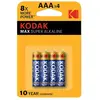 Image de Kodak Piles Alcalines Aaa Max 4 Unités One Size