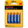 Image de Kodak Piles Alcalines Aa Max 4 Unités One Size