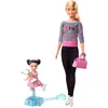 Image de Barbie Métiers Coffret Coach De Patinage Artistique, Poupée Blonde et Son élève, avec Patins et Accessoires, Jouet pour Enfant, FXP38 en occasion ou reconditionné