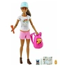 Image de Barbie Bien-être coffret Randonnée avec poupée brune, figurine chiot, 9 accessoires inclus