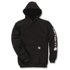 Image de Sweat à capuche non zippé logo manche noir XS Carhartt S1K288BLKXS