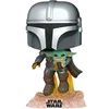 Image de Figurine Funko Pop Star Wars The Mandalorian Mando Flying with Jet Pack Gris 9 cm 889698509596