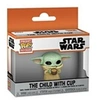 Image de Figurine Pop Keychain porte-clé Mandalorian Child avec Cup