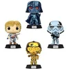 Image de Figurine de collection en vinyle Funko Star Wars POP Movies Retro Series (x4) Bleu 9 cm FK63198