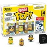 Image de Figurine bitty pop minions series 1 Funko Blister 4 (x4) Jaune 2,2 cm 889698730358