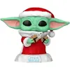 Image de Figurine Funko POP Star Wars Grogu with Christmas Cookie Vert 9 cm 889698800099